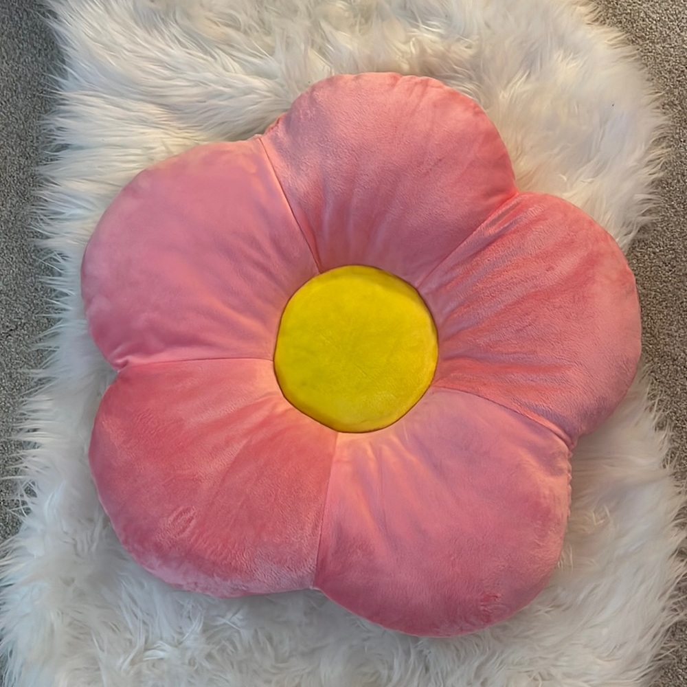 Pink/yellow Flower Pillow